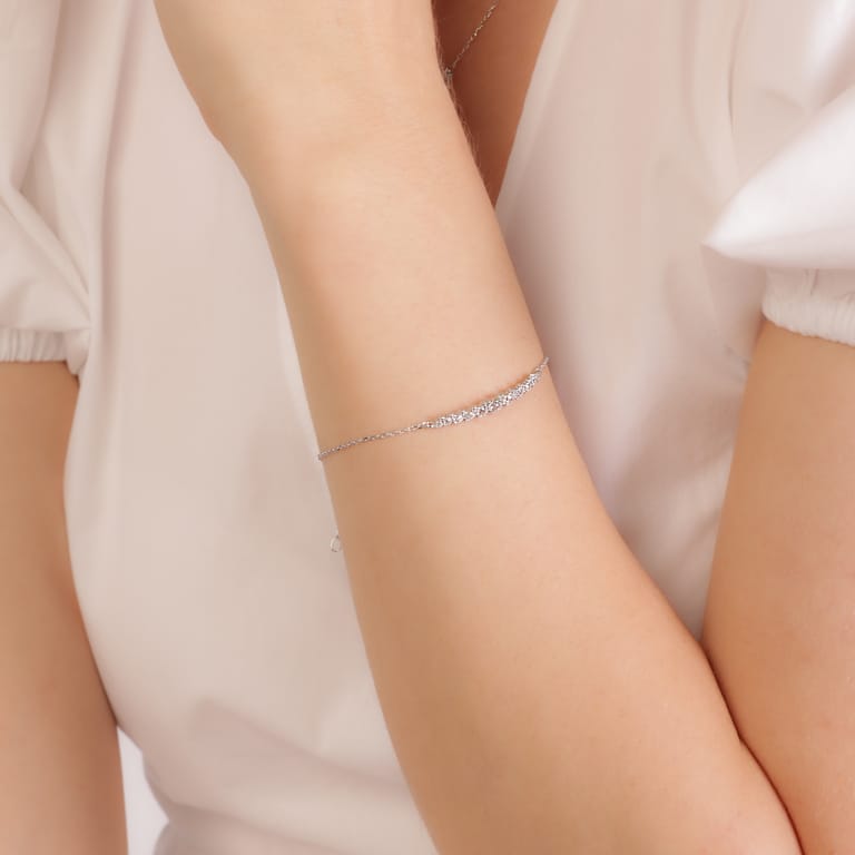 Silberarmband mit Zirkonia