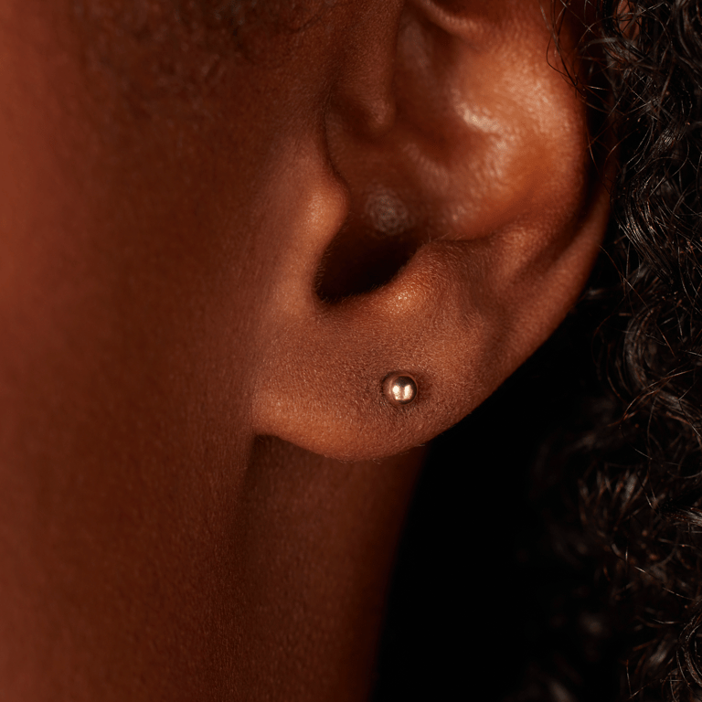Ohrringe, 585 Gelbgold, Kugel, 3 mm