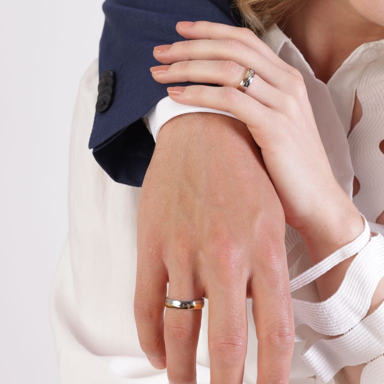 Stalen goldplated vriendschapsring Valletta met zirkonia voor met zirkonia voor dames