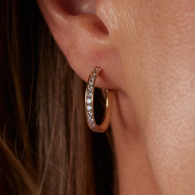 585 Gelbgold Ohrringe mit Zirkonia