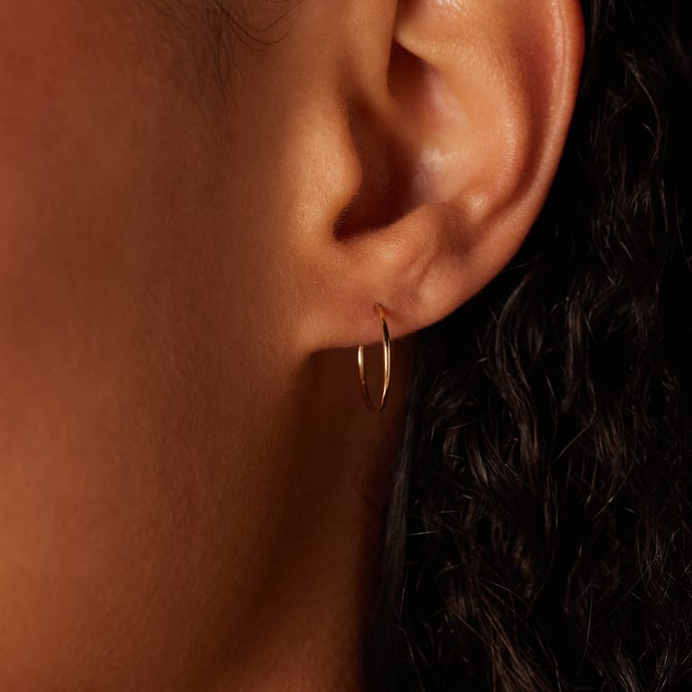 Ohrringe aus 585 Gold, 14 mm