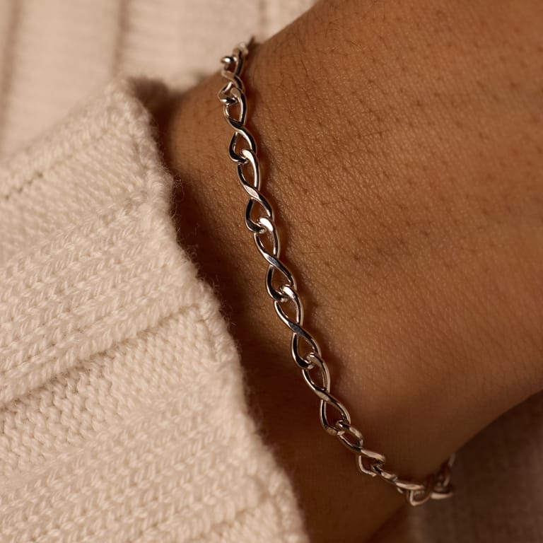 Silberarmband Infinity-Link