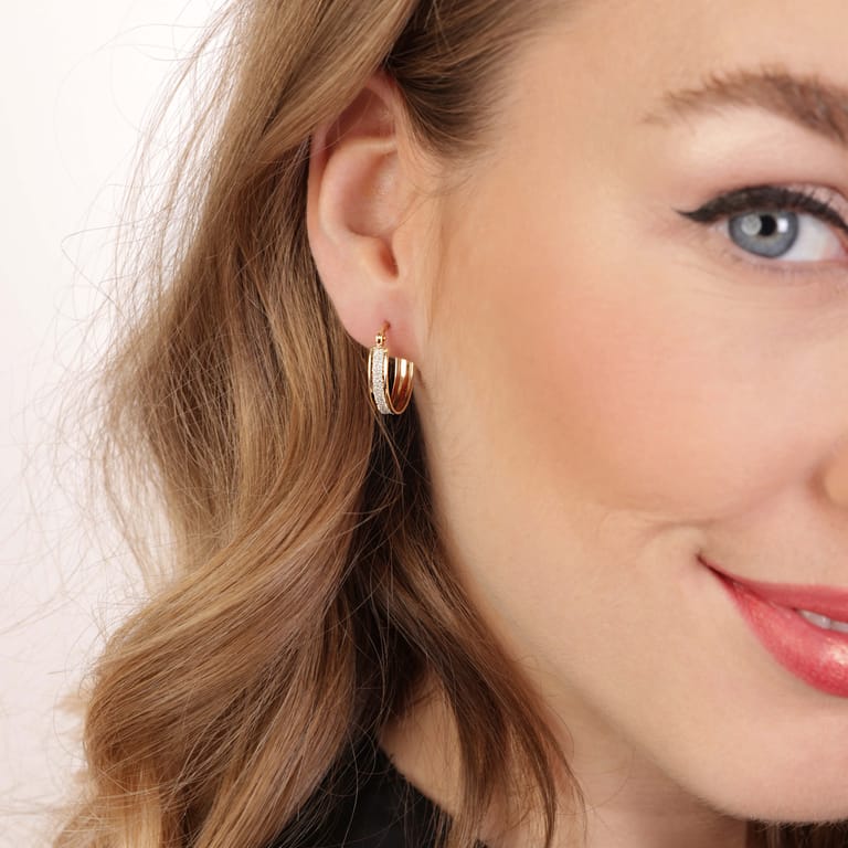 9 karaat oorringen rond 17mm voor dames
