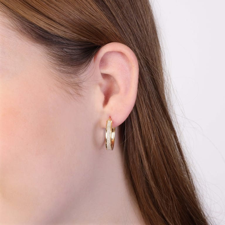 9 karaat oorringen 20mm voor dames