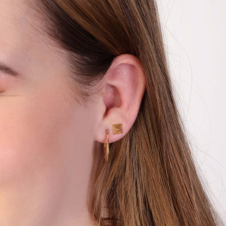 9 karaatoorbellen swirl ovaal voor dames