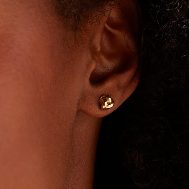 Ohrstecker Knoten aus 375 Gold