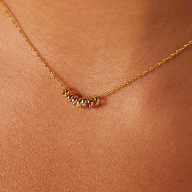 9 karaat ketting met 7 lucky rings voor dames