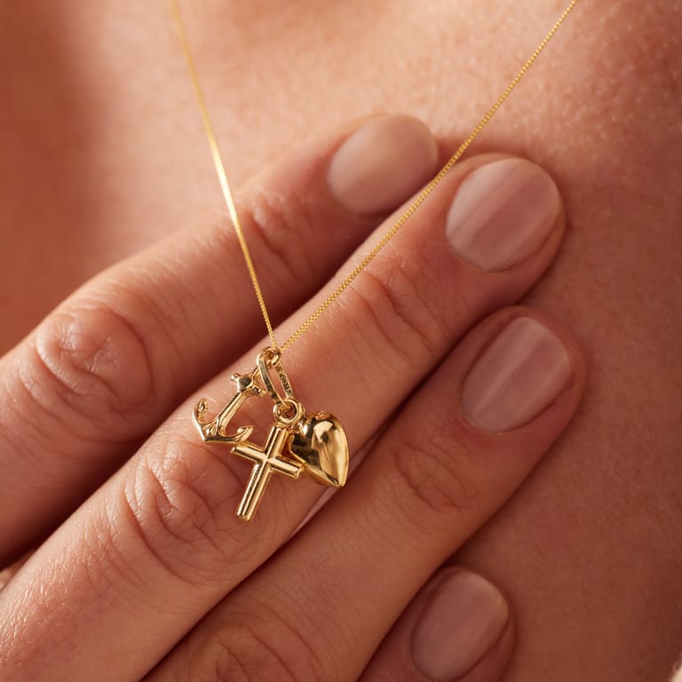9 Karaat hanger geloof hoop liefde