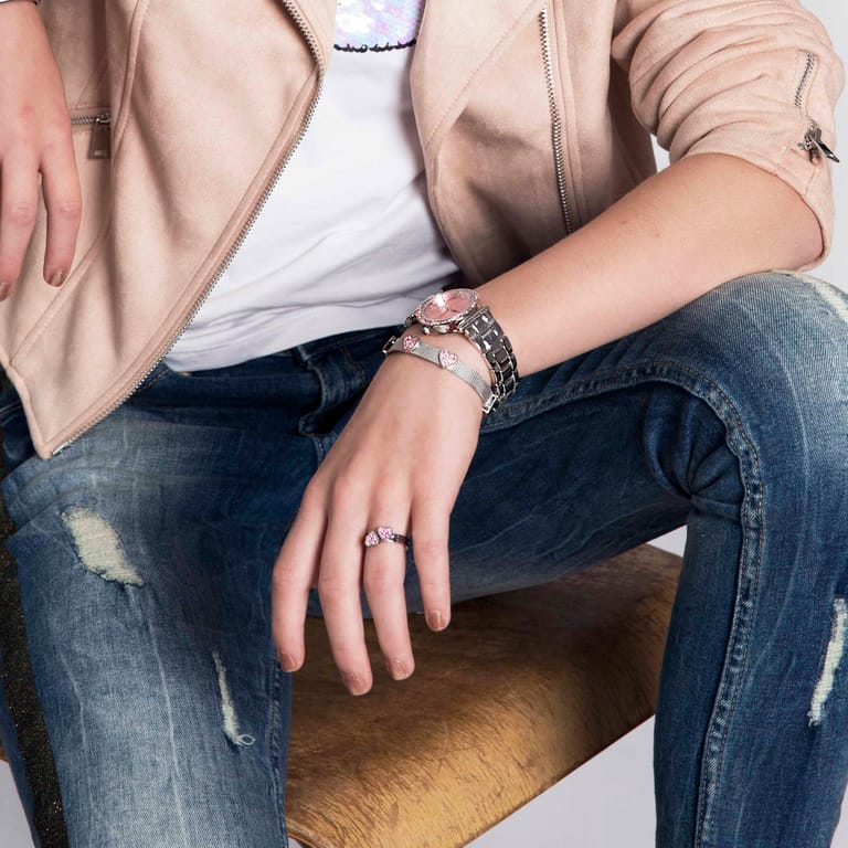 Little Miss Fabulous horloge met een stainless steel band