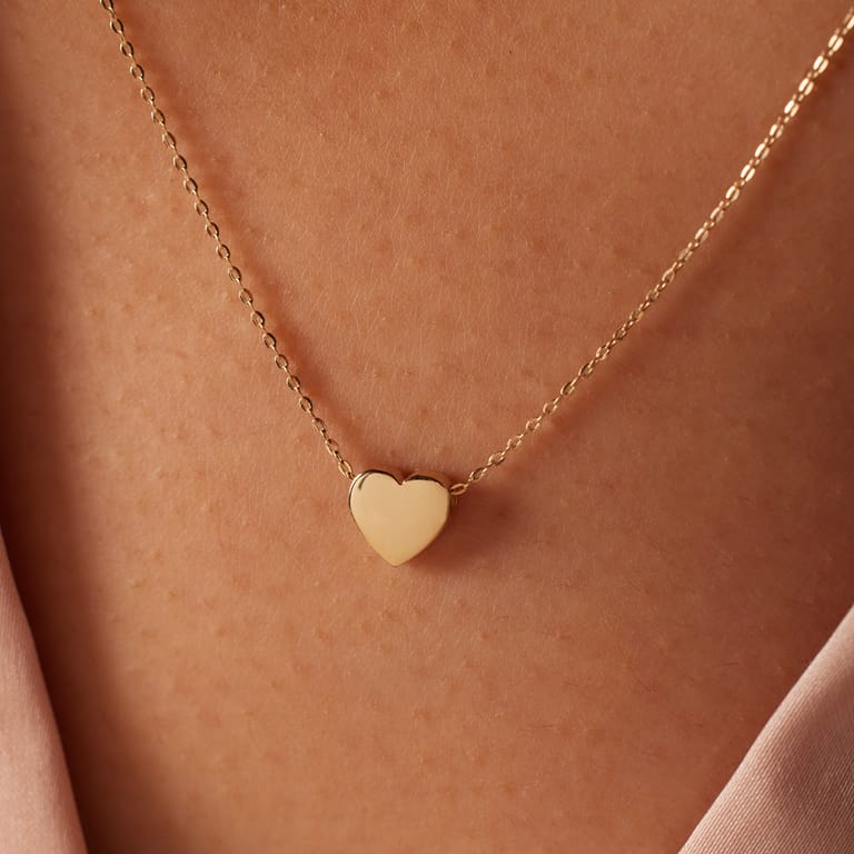 14 karaat gouden ketting met hanger hart voor dames