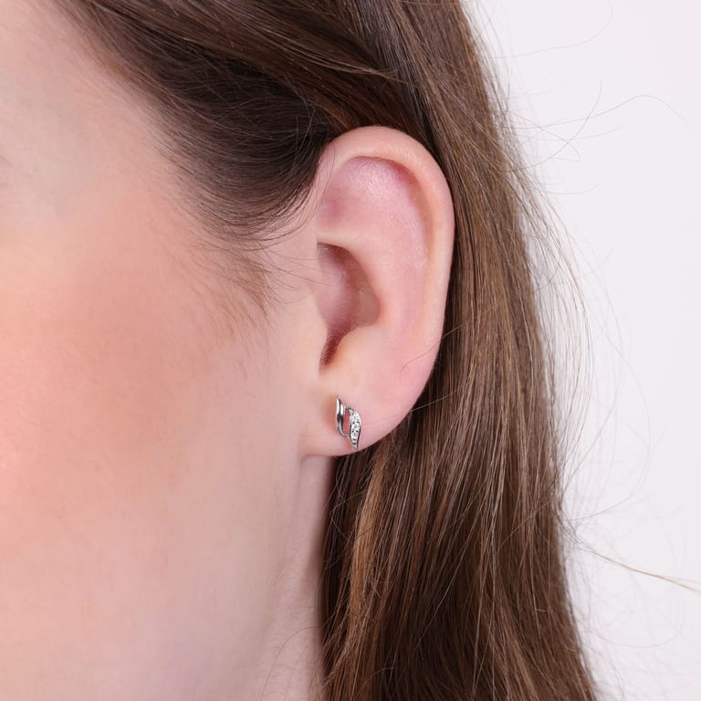 Zilveren oorknoppen met zirkonia voor dames