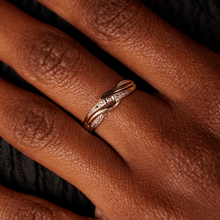 Ring, 585 Gelbgold, mit Diamant 0,01 ct