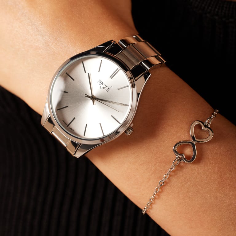 Regal Set Dames Horloge Zilverkleurig