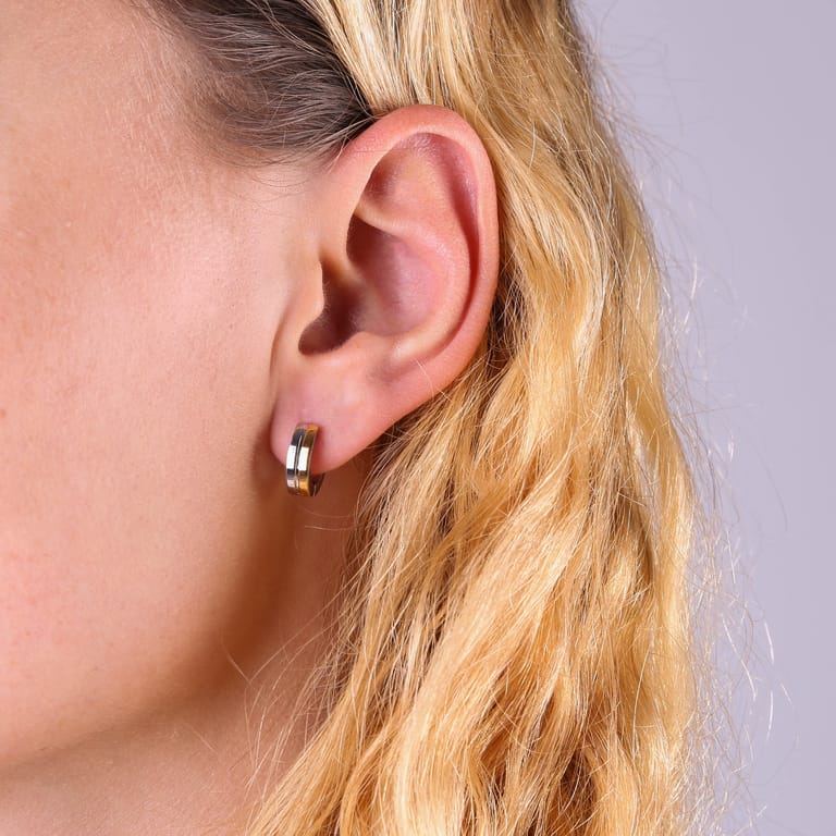 Ohrringe, Edelstahl/vergoldet