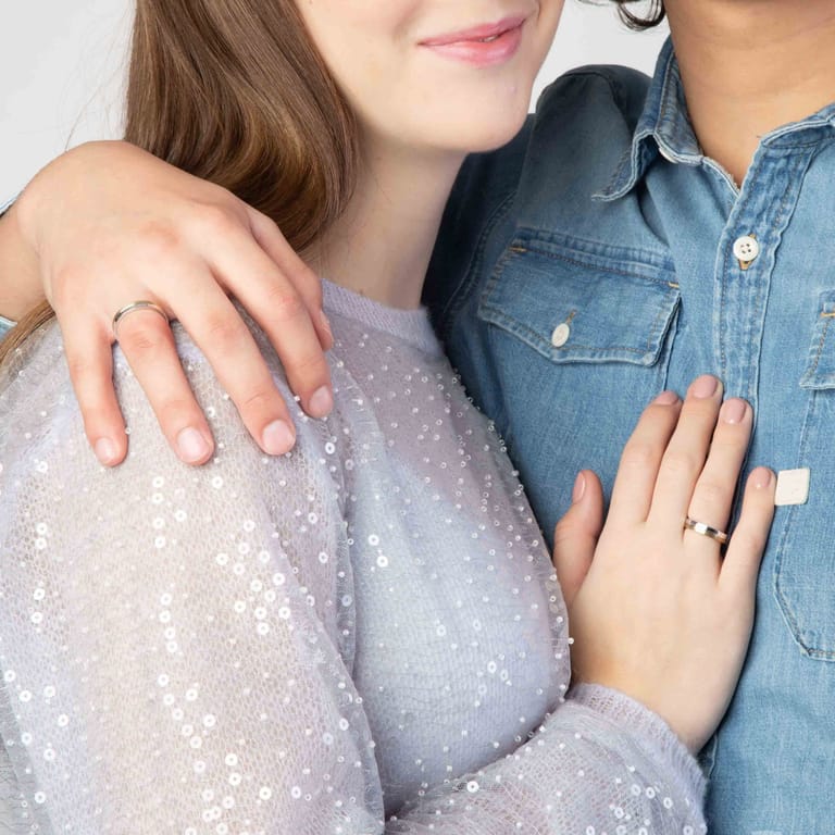 Zilveren goldplated liefdesring Ankara met zirkonia voor dames