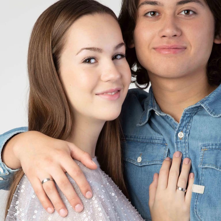 Zilveren liefdesring Riga heren