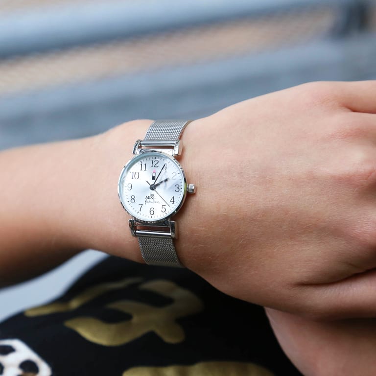 Little Miss Fabulous Kinder Horloge Zilverkleurig