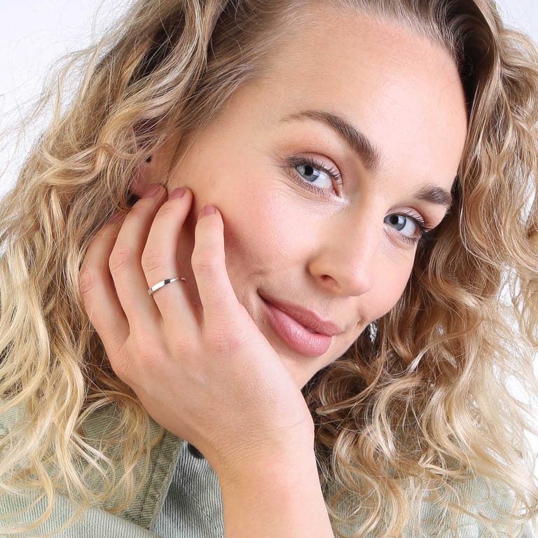 Zilveren ring met bar