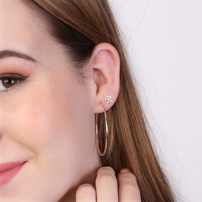 9 karaat oorknoppen bloem 7mm voor dames