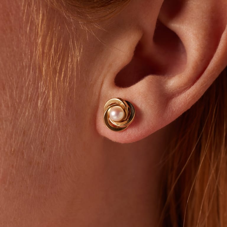375 Gold Ohrstecker mit Perle