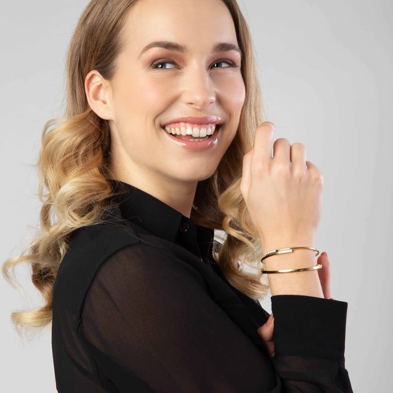 9 Karaat bangle vierkante buis