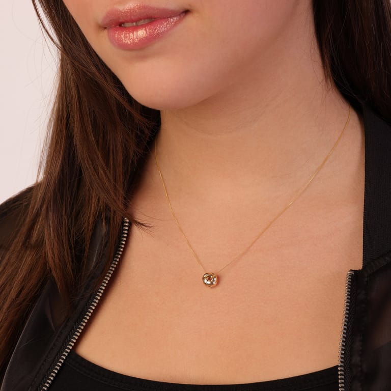 9 karaat ketting met hanger knoop voor dames