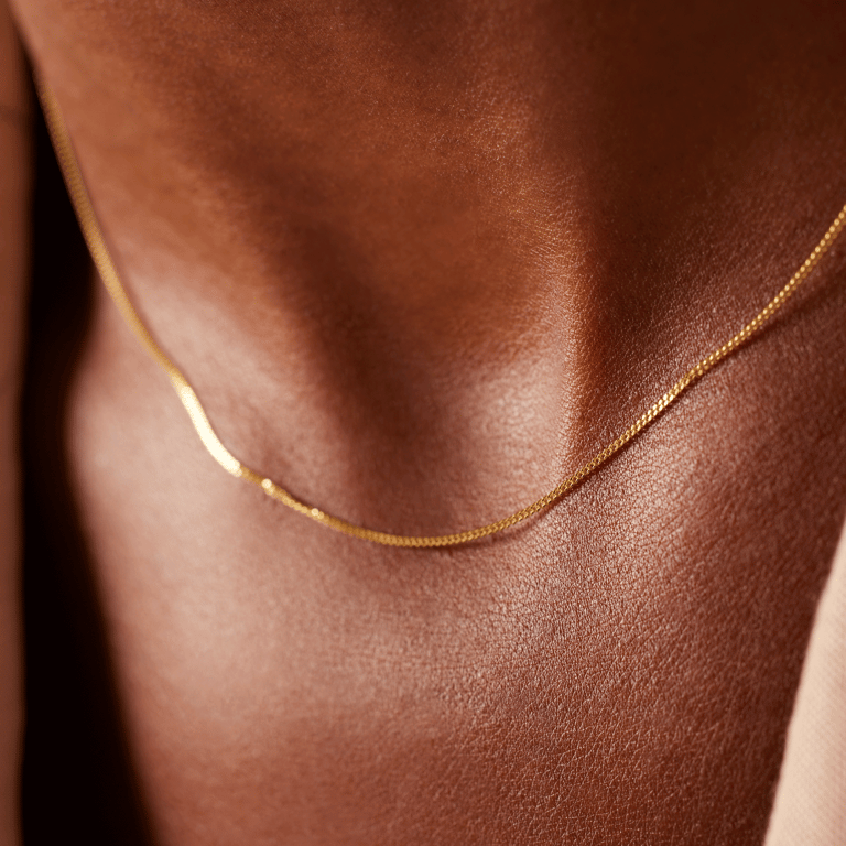 9 karaat ketting diamond cut voor dames