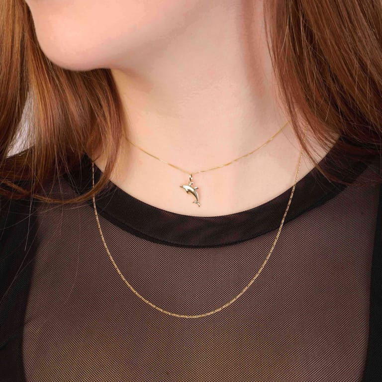 9 karaat ketting figaro diamond cut voor dames