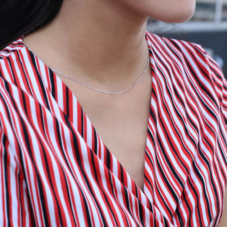 9 Karaat ketting gourmet diamond cut wit