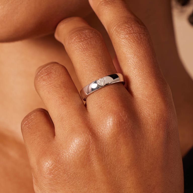 Zilveren vriendschapsring Nis dames diamant 0,03ct
