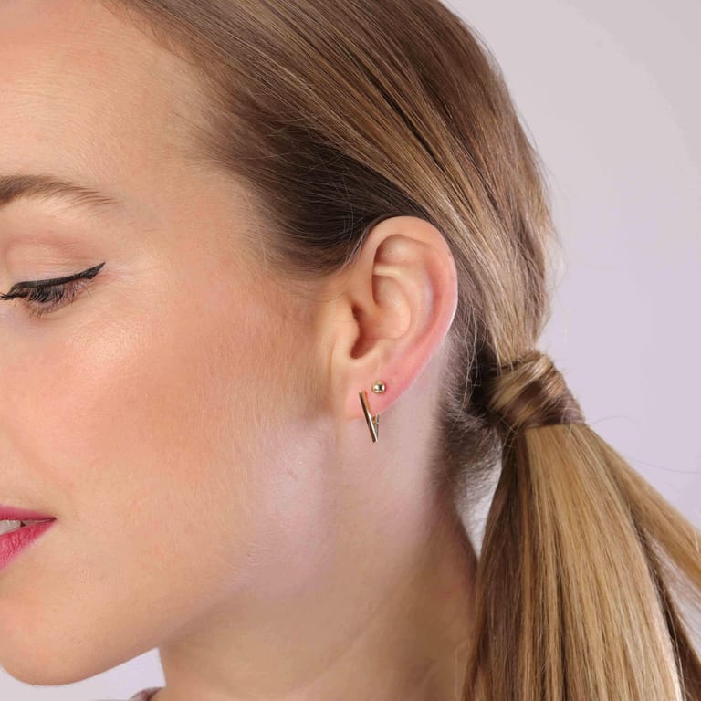 Zilveren goldplated oorringen voor dames