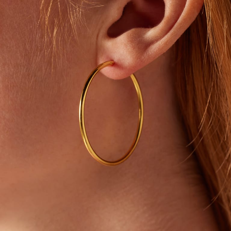 Zilveren goldplated oorringen voor dames