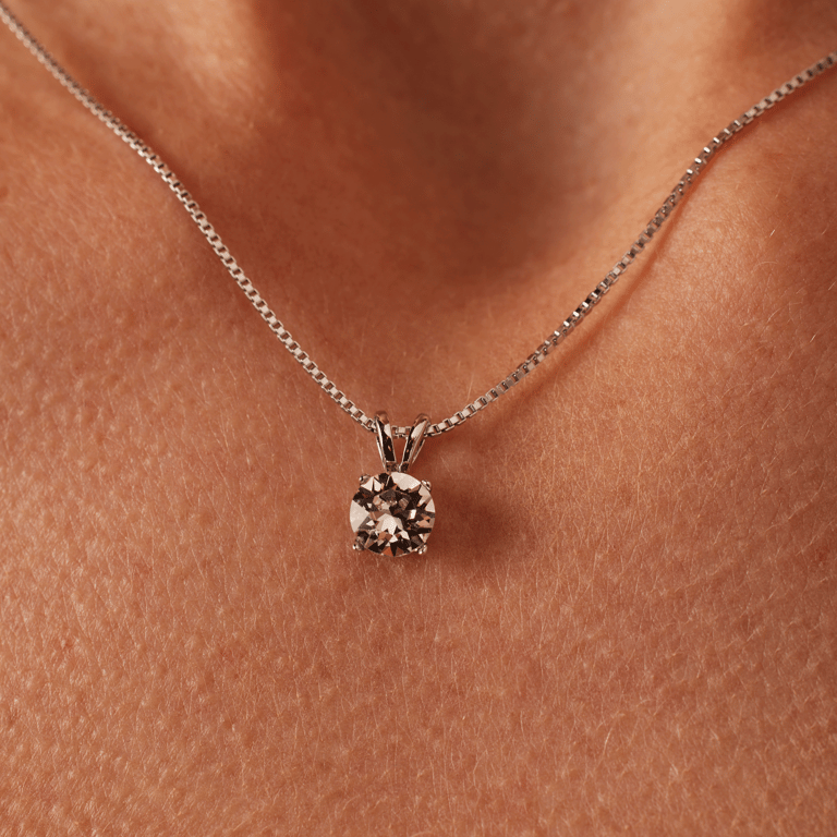 Zilveren ketting kristal white voor dames