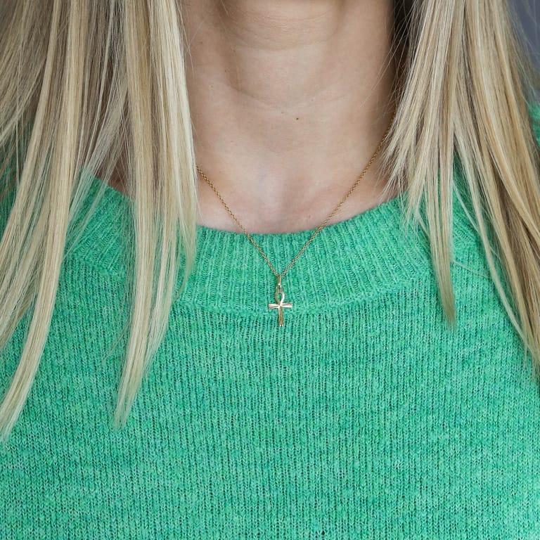 Anhänger aus 375 Gold, ägyptisches Ankh-Symbol