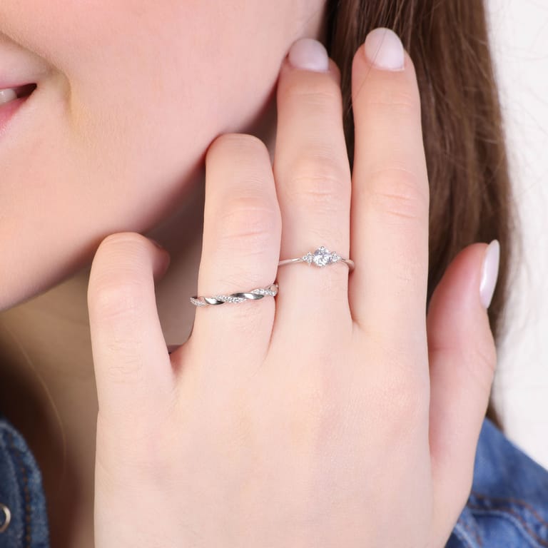 Zilveren ring zirkonia