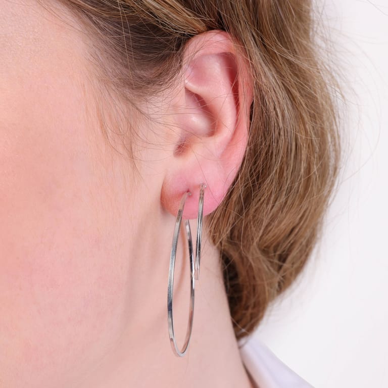 Ohrringe aus 925 Silber, 30 mm