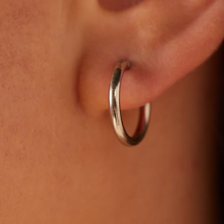 Zilveren oorringen 15mm voor dames