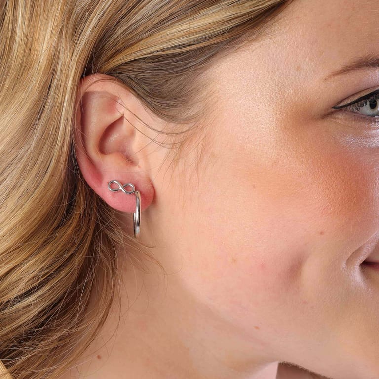 Zilveren oorringen 20mm voor dames