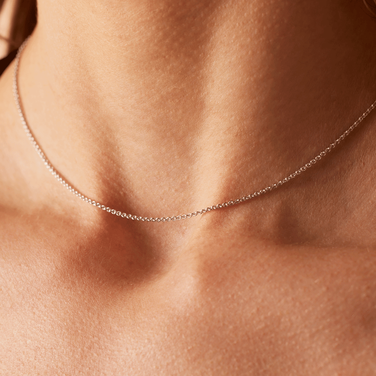 Gerecycled zilveren ketting met anker schakel