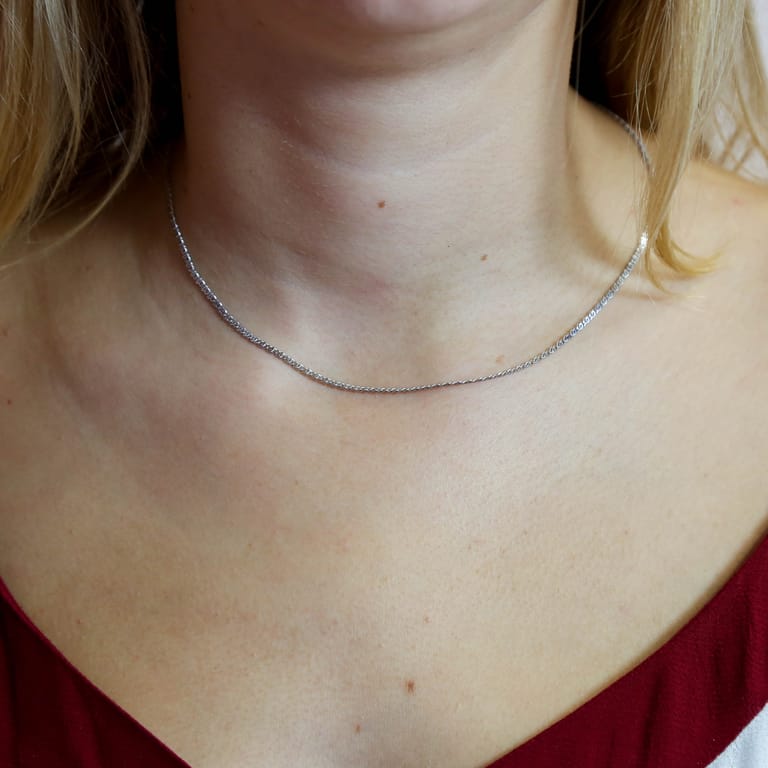 Kette aus 925 Silber mit Fantasieglied