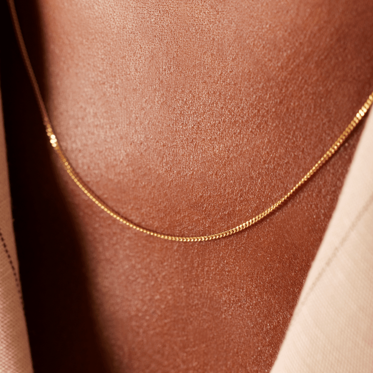 Kette, 585 Gelbgold, Gourmetglieder 1,00 mm