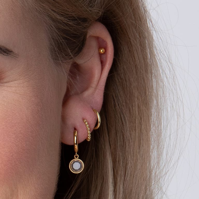 Zilveren goldplated oorringen voor dames