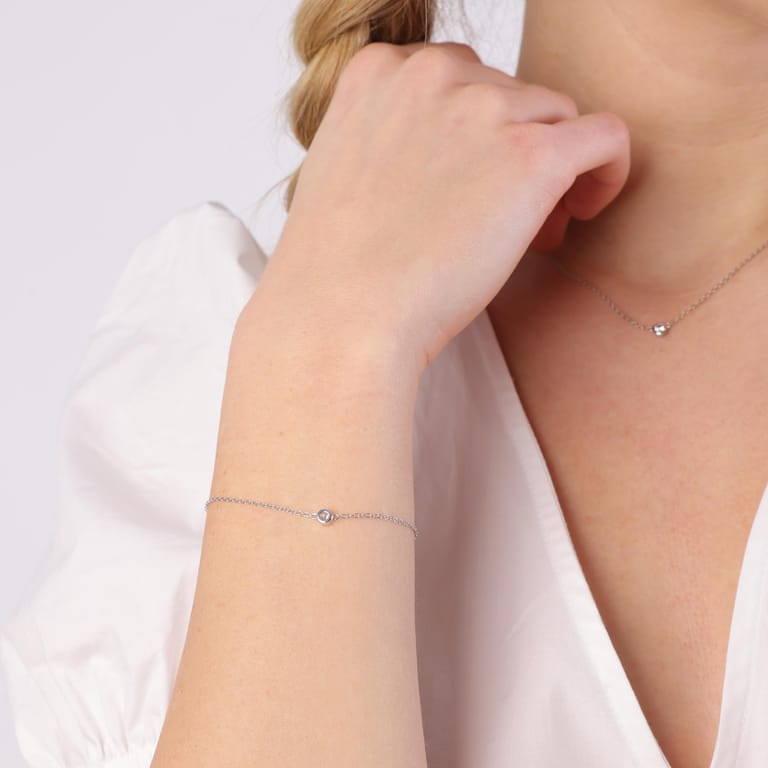 Zilveren armband met zirkonia