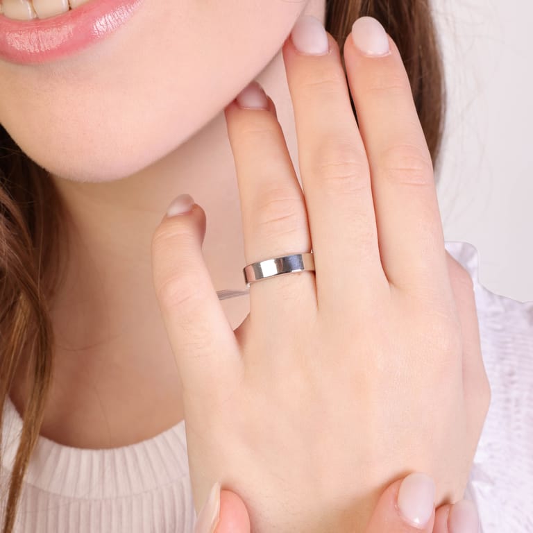 Silberring, glatt, 5 mm