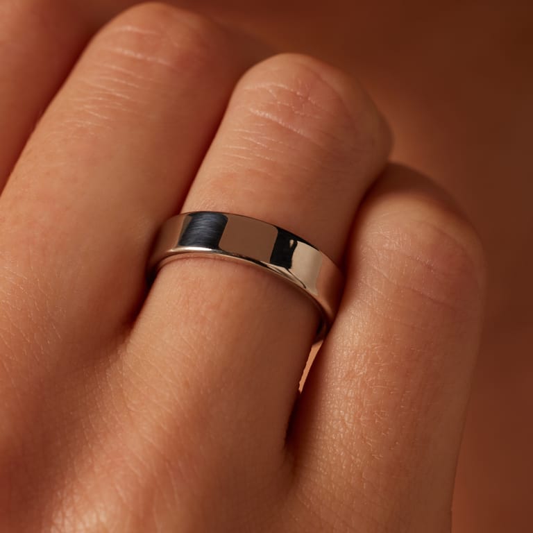 Zilveren ring glad 5mm