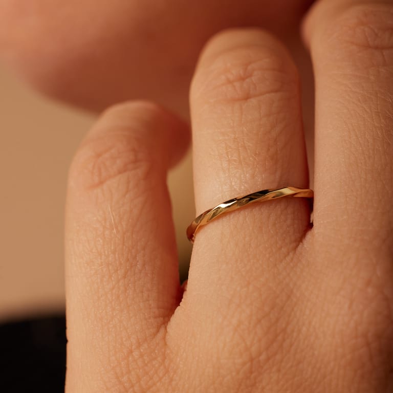 Zilveren goldplated ring voor dames