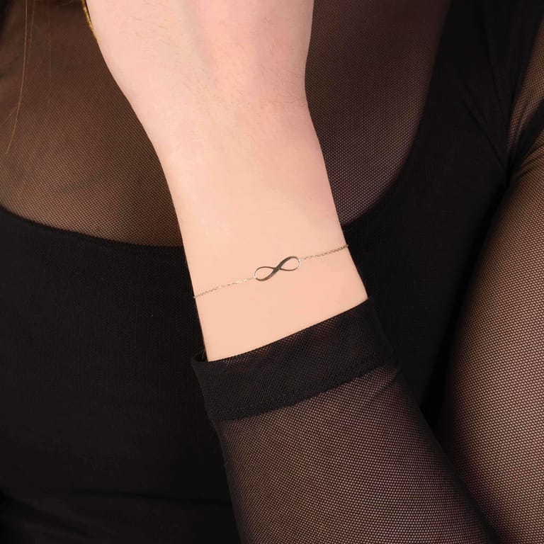 9 karaat armband met hanger Infinity