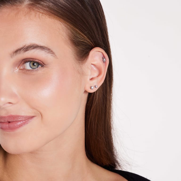 Helix-Piercing aus Edelstahl, Feder