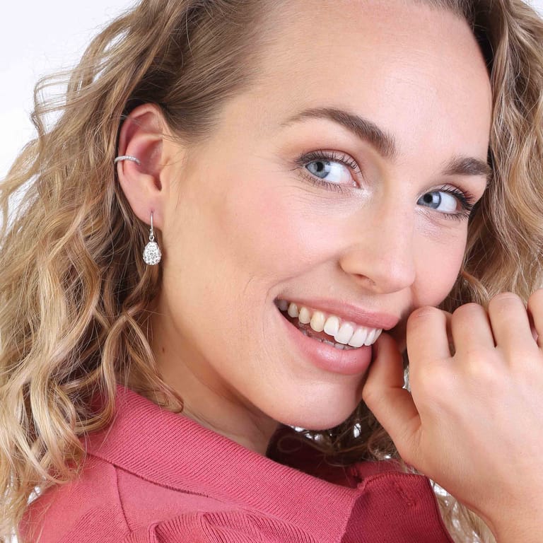 Zilveren earcuff zirkonia voor dames