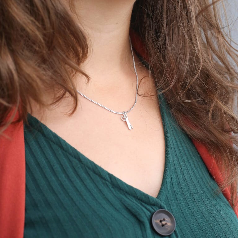 Anhänger, 925 Silber, Kamm & Schere